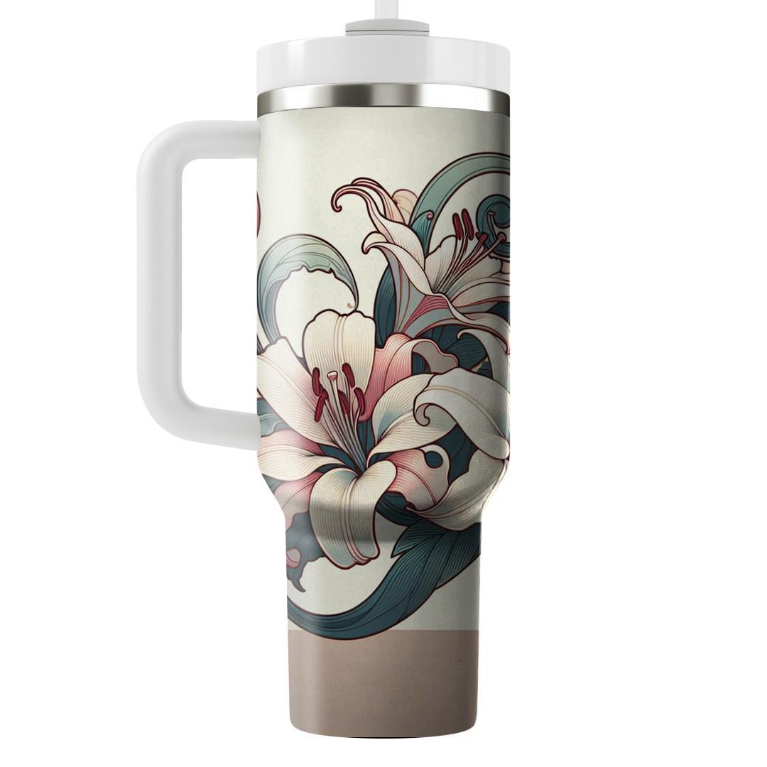 Art Nouveau Floral Delight  Unique Tumblers