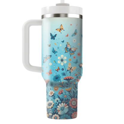 Summer Garden Party  Tumblers With Lids