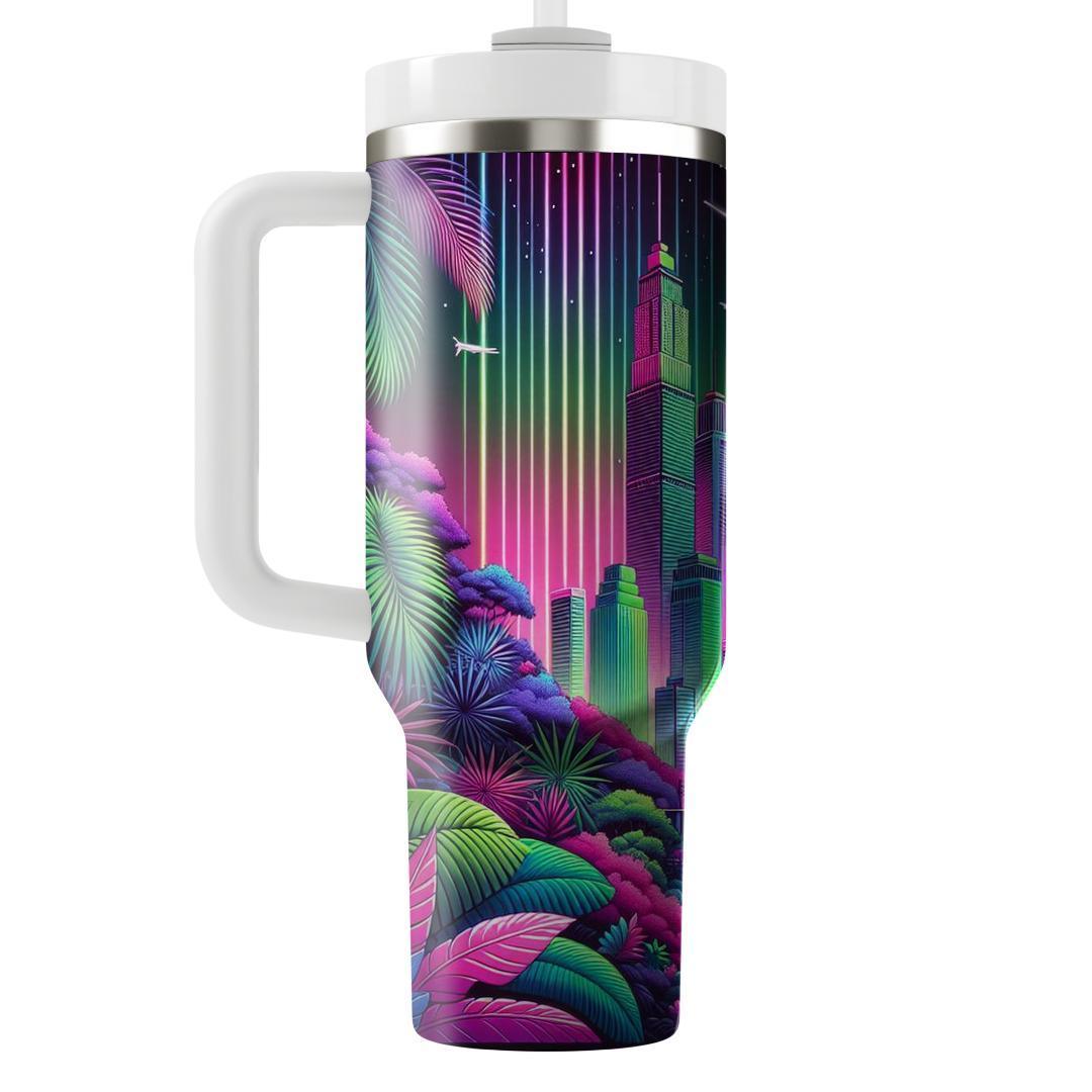 Neon Urban Jungle  Personalized Tumblers