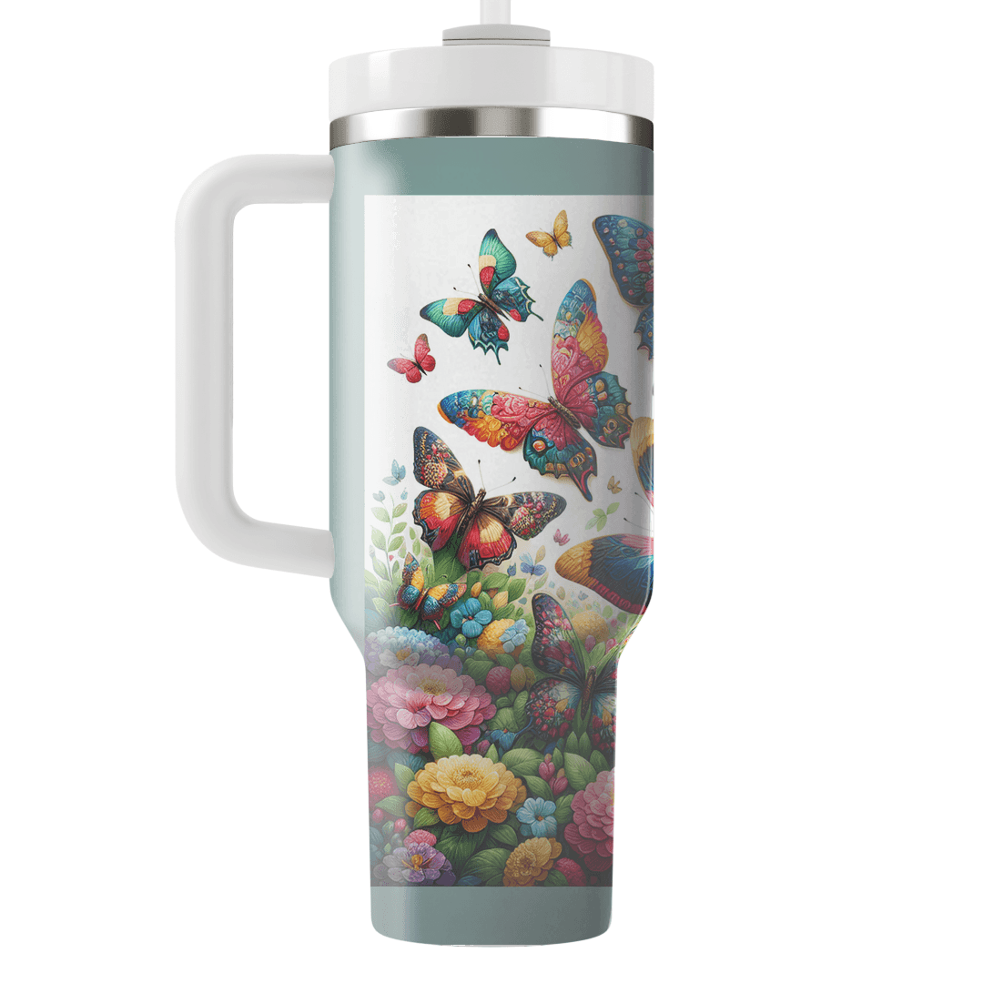 Colorful Butterfly Garden  Tumbler Cups