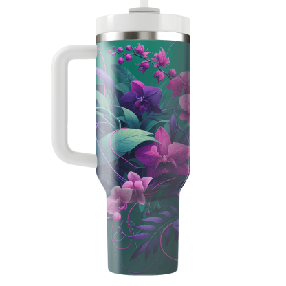 Jungle Orchid Symphony  Tumblers With Lids
