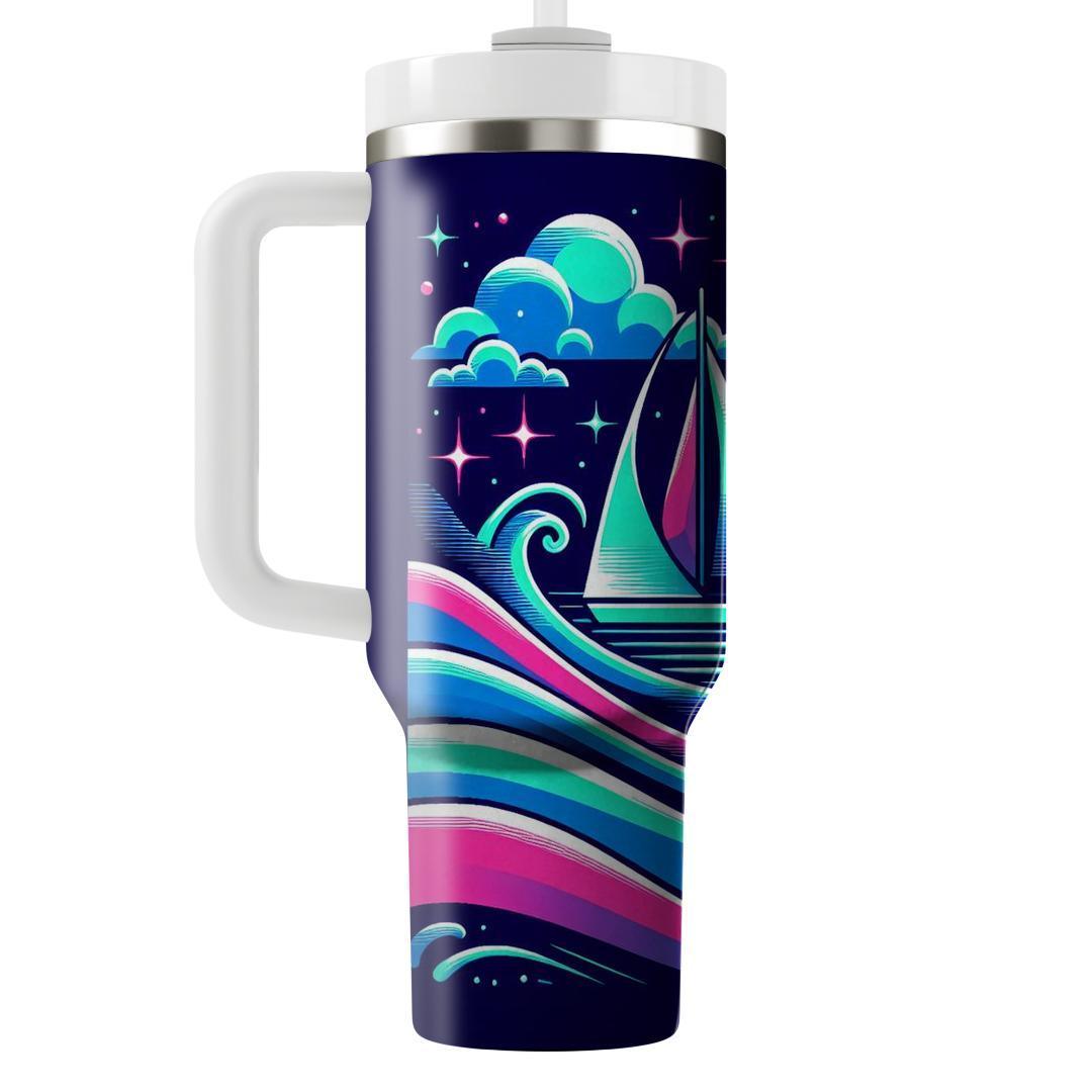 Neon Nautical  Tumblers With Lids
