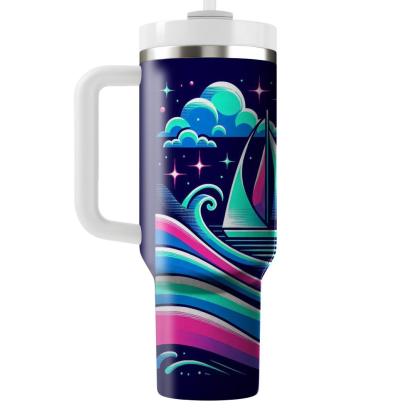 Neon Nautical  Tumblers With Lids