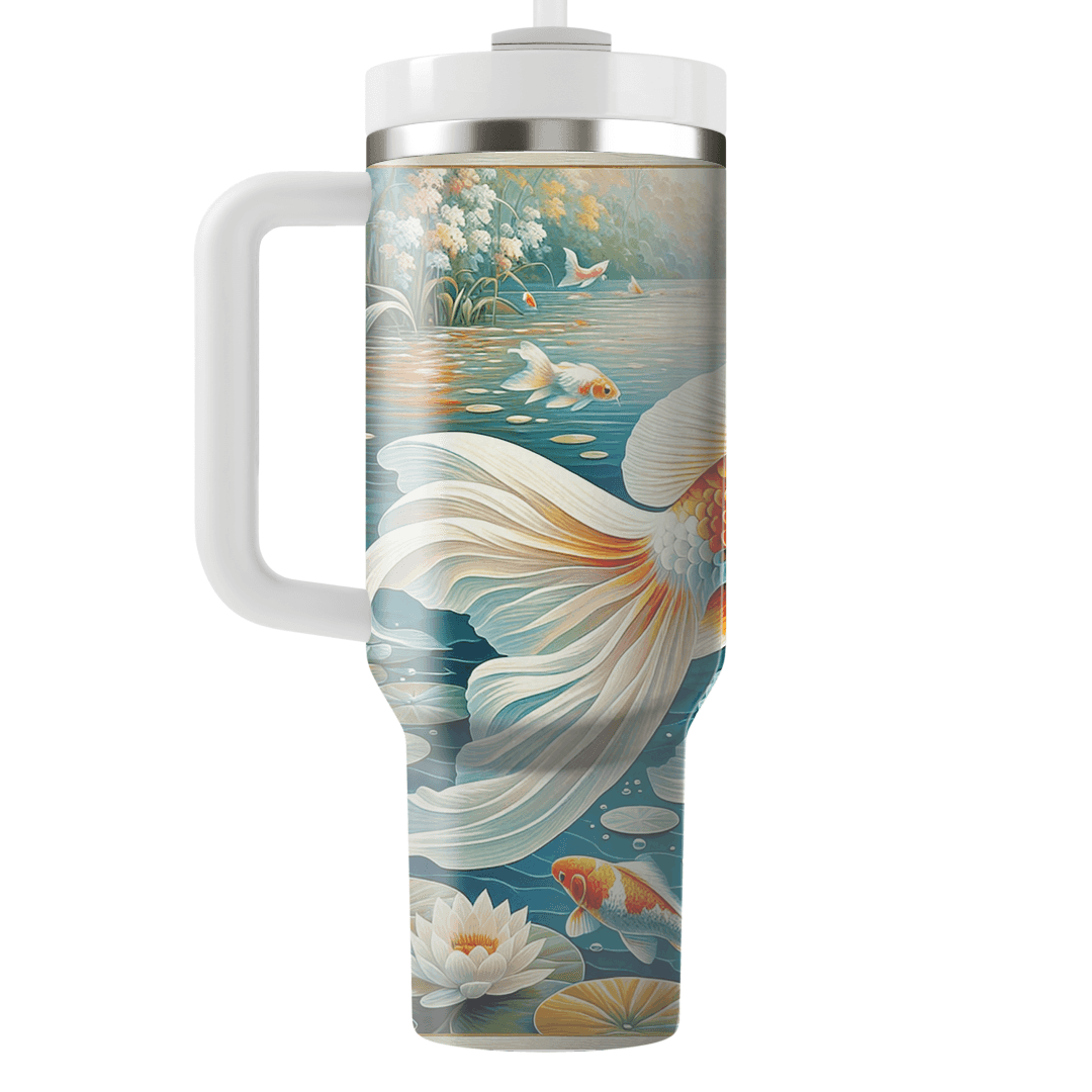 Radiant Goldfish Pond  Tumblers With Lids