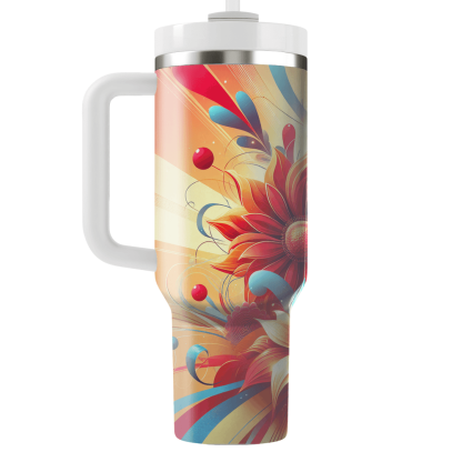 Playful Floral Fiesta  Travel Tumblers