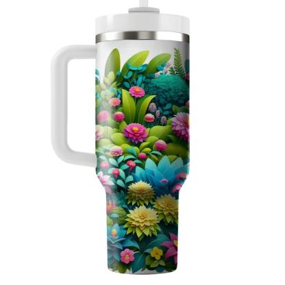 Summer Floral Escape  Tumbler Cups