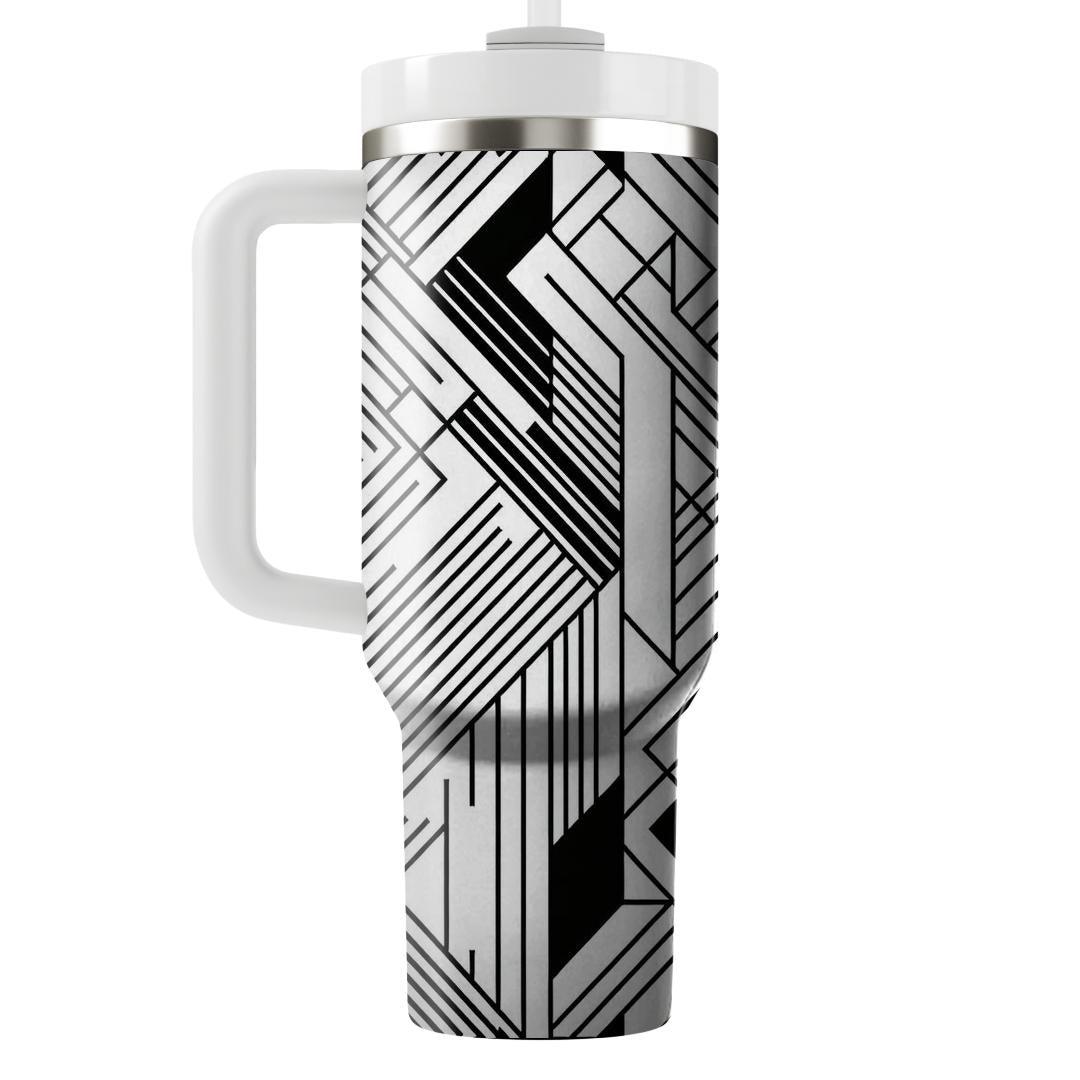 Intersecting Line Art  Tumblers With Lids