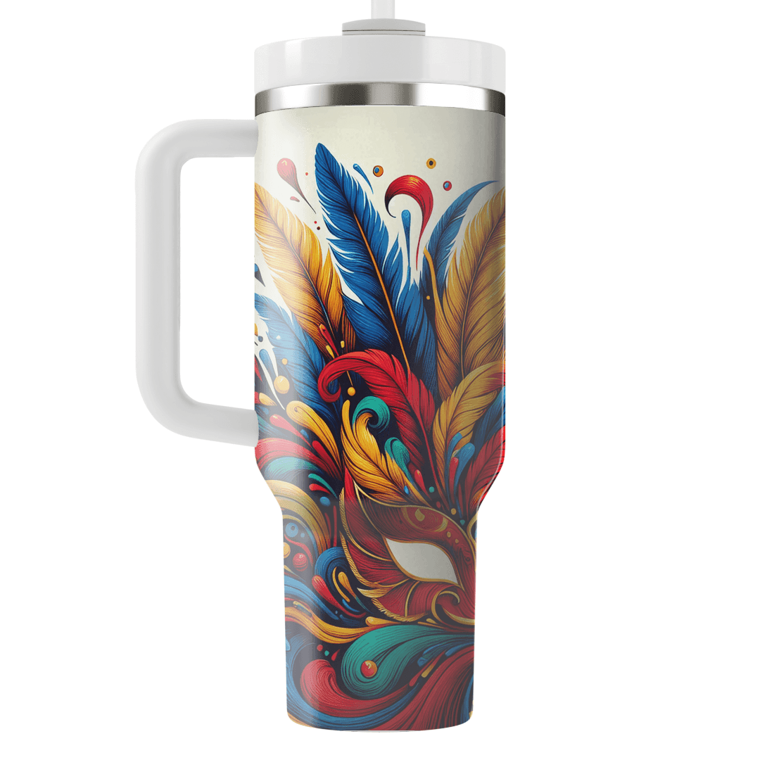 Colorful Carnival Mosaic - A Vibrant Celebration  Travel Tumblers