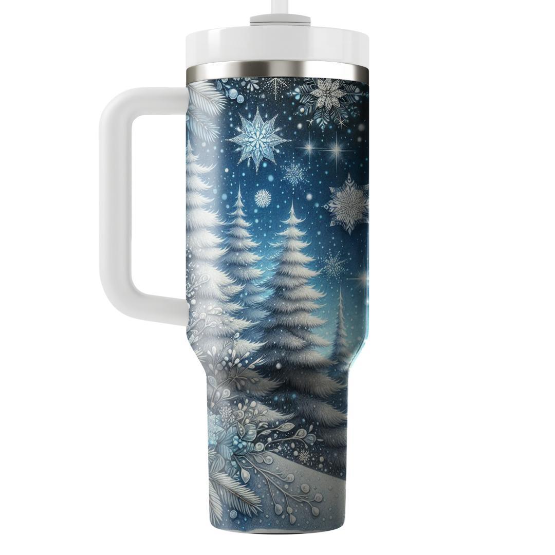 Winter Enchanted Snowfall  Travel Tumblers