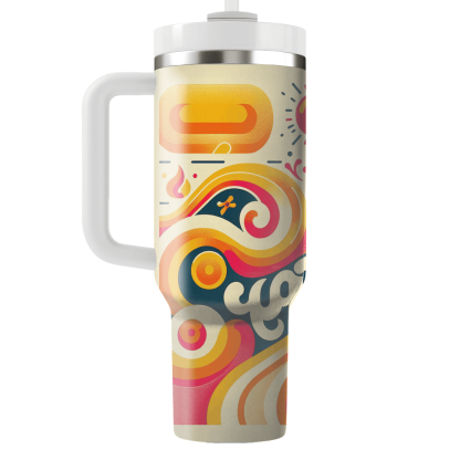 Groovy Sunshine Waves  Travel Tumblers