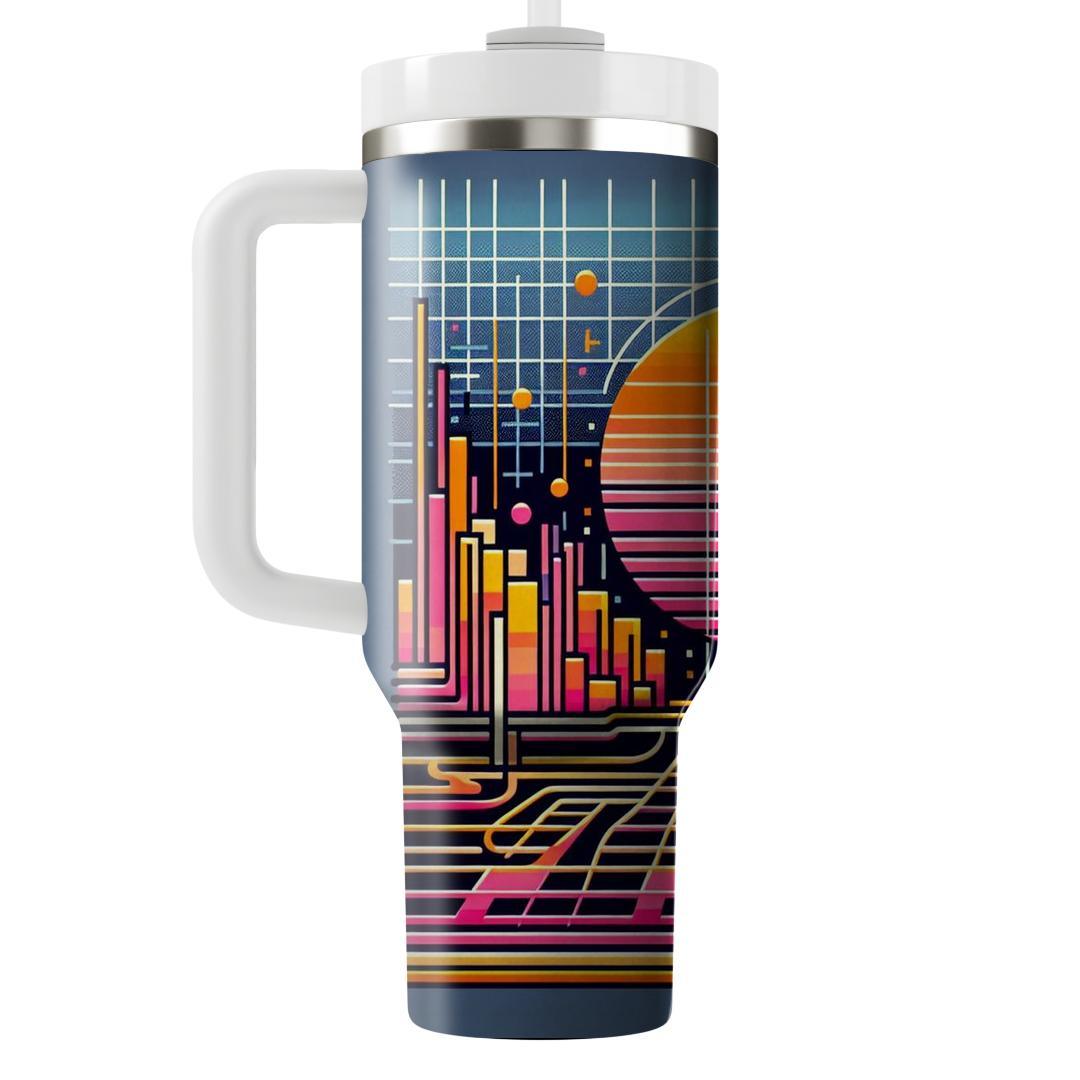 Techno Sunrise  Tumblers With Lids