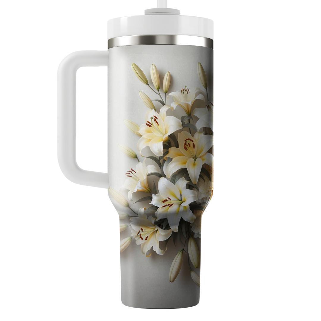 Ethereal Lily Cascade  Tumbler Cups