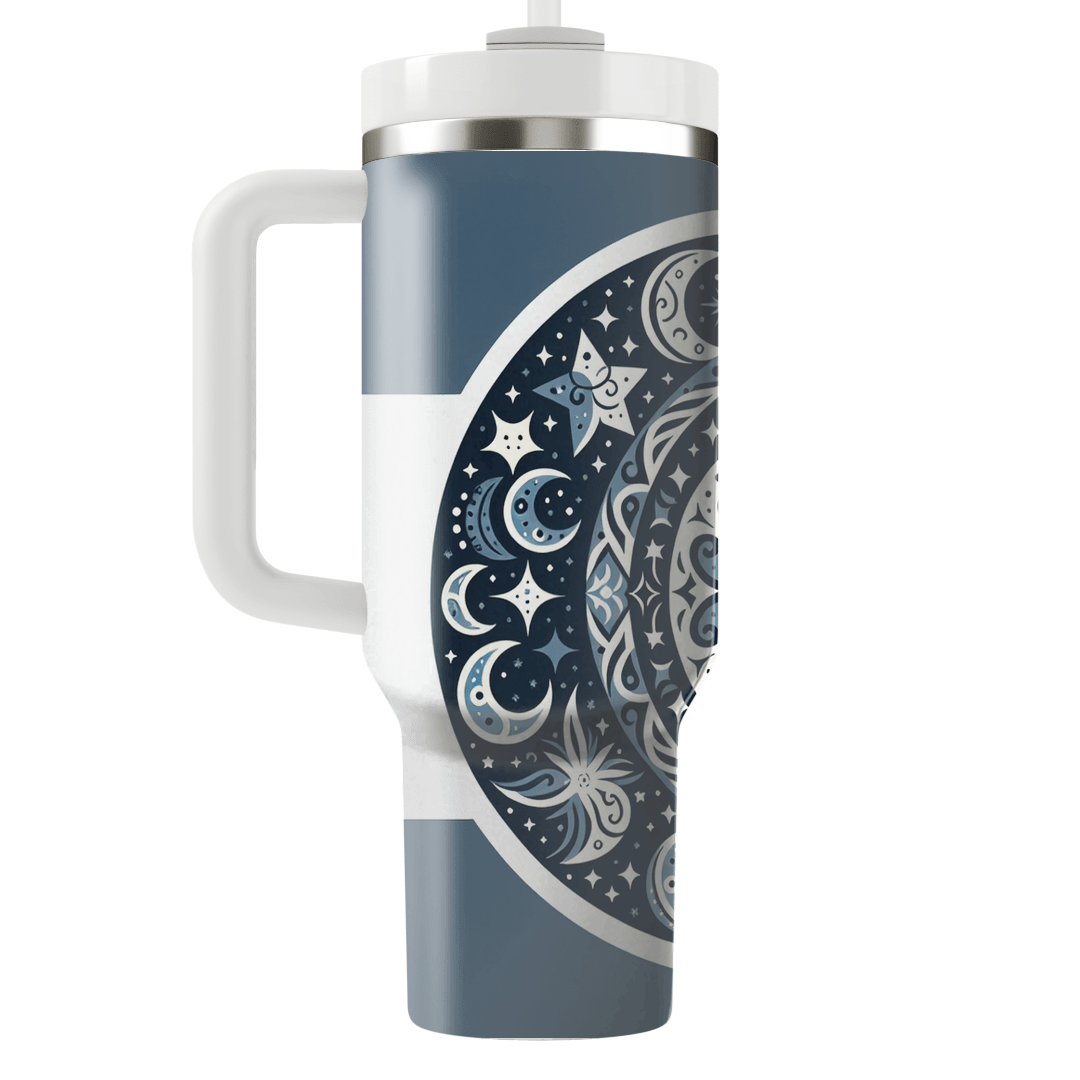 Celestial Crescent Pattern  Custom Tumblers