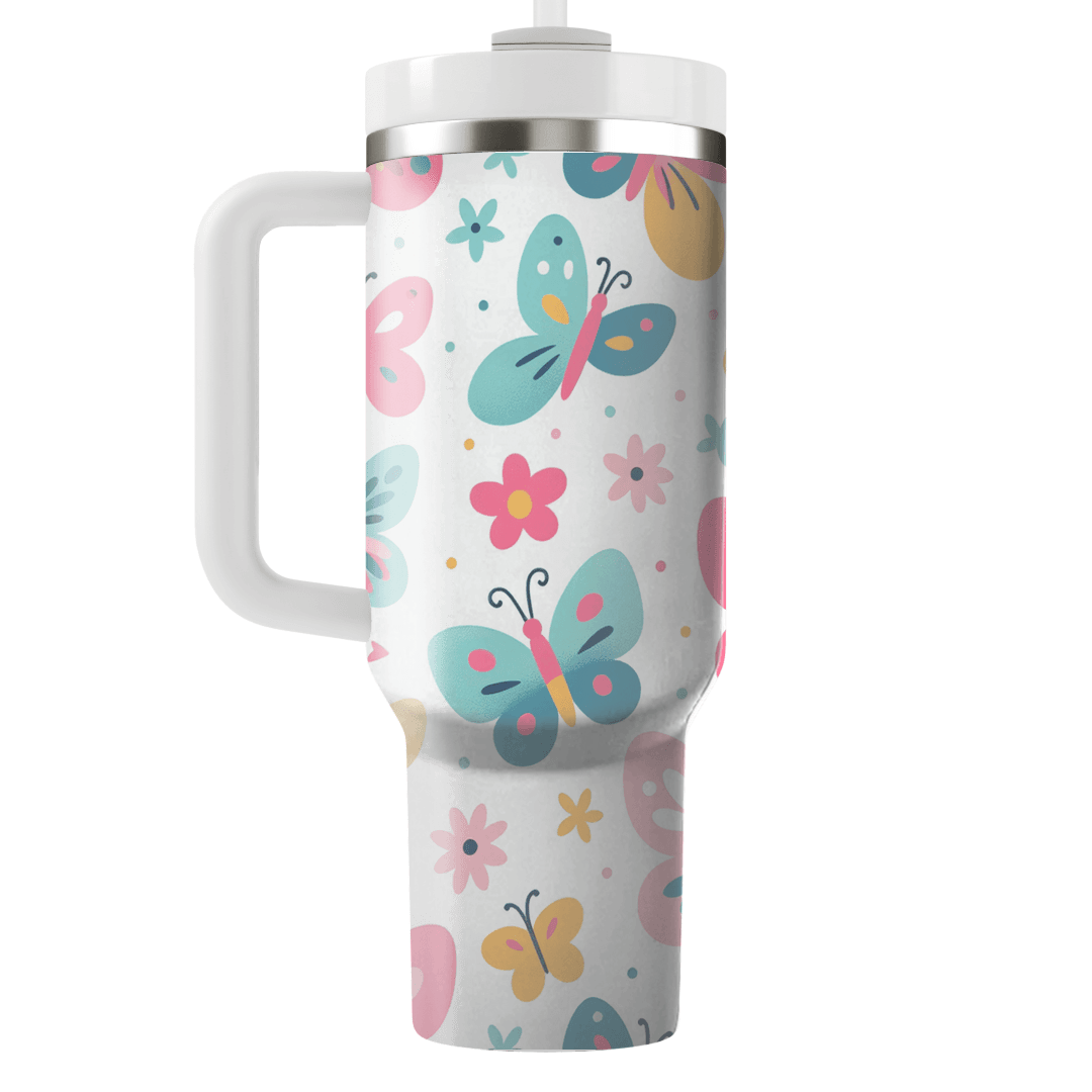 Charming Butterfly Motif Custom Tumblers