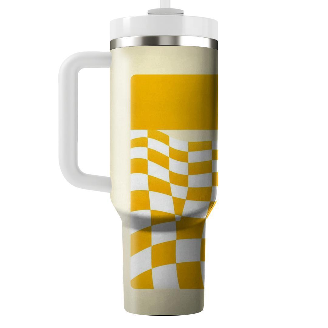 Sunny Daze Checker  Travel Tumblers