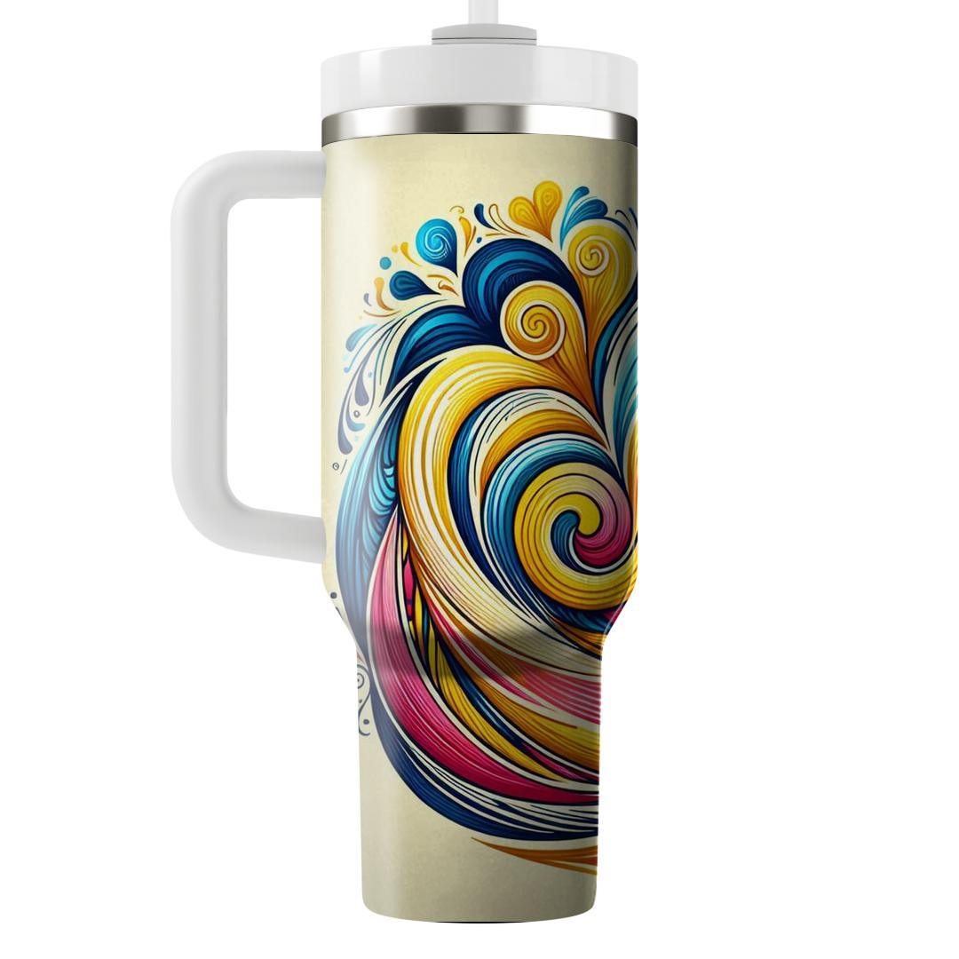 Waves Of Harmony - International Day Of Happiness  Tumblers With Lids