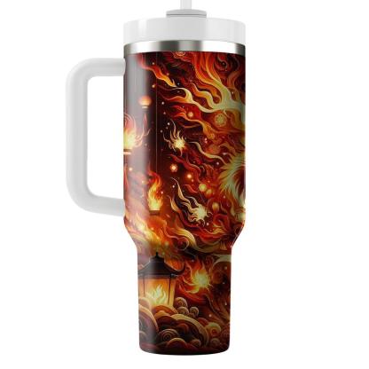 Embers Of Celebration - Fire Festival  Tumblers With Lids