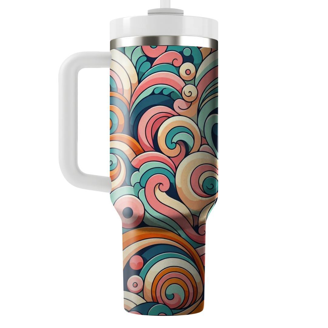 Groovy Floral Swirls  Tumbler Cups