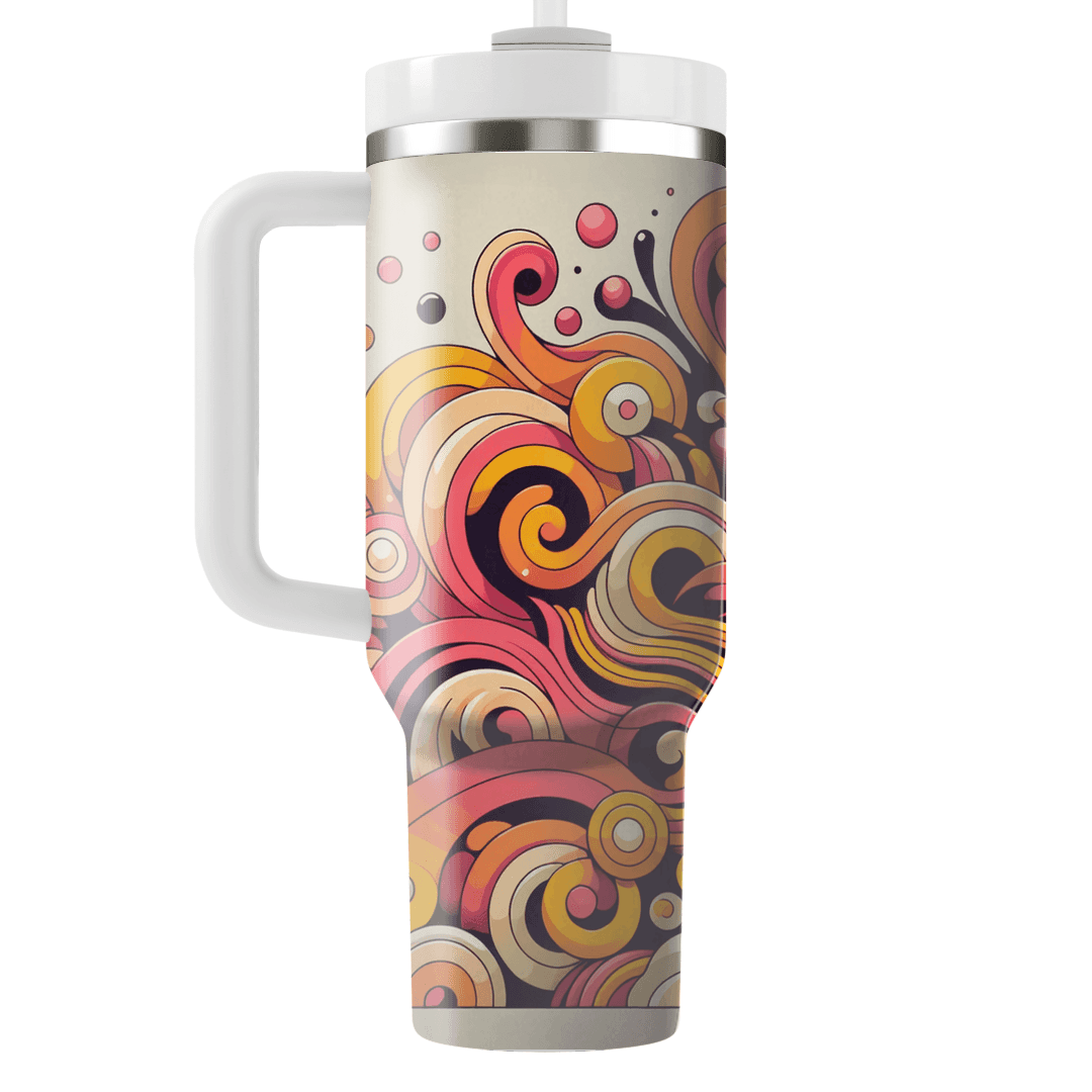 Groovy Abstract Swirls  Tumbler Cups