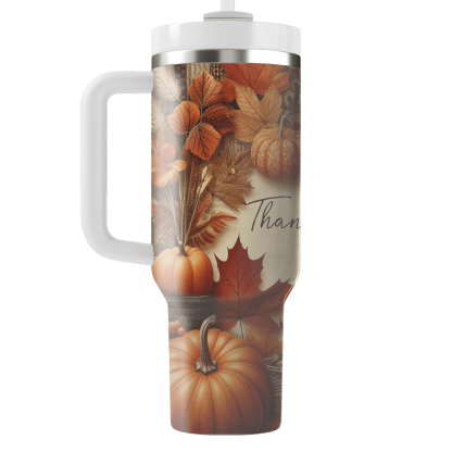 Reflections Of Gratitude - Thanksgiving Spirit  Decorative Tumblers