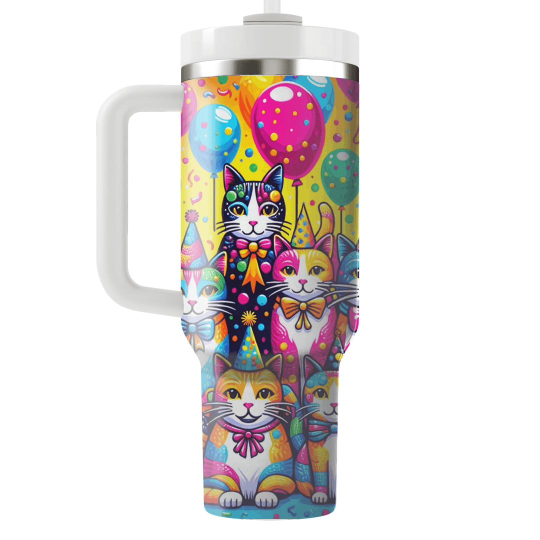 Funky Cat Party  Custom Tumblers