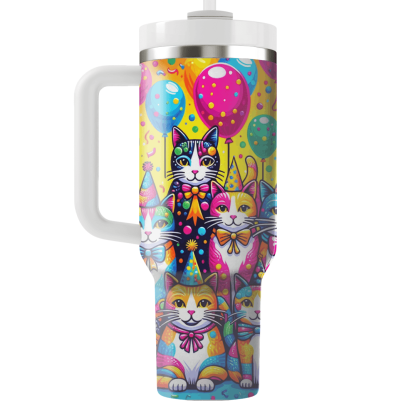Funky Cat Party  Custom Tumblers