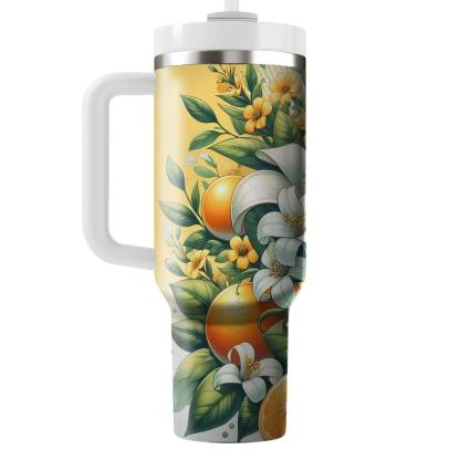 Bright Citrus Blooms  Insulated Tumblers