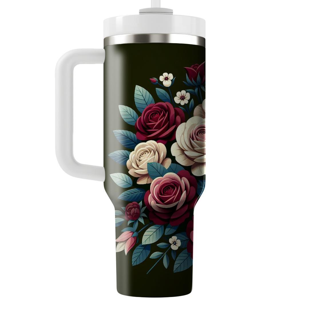 Romantic Rose Symphony  Unique Tumblers