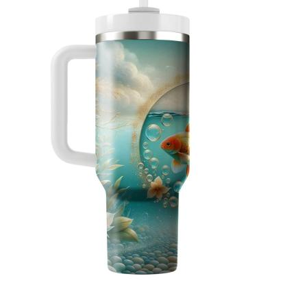 Radiant Goldfish Dream  Travel Tumblers