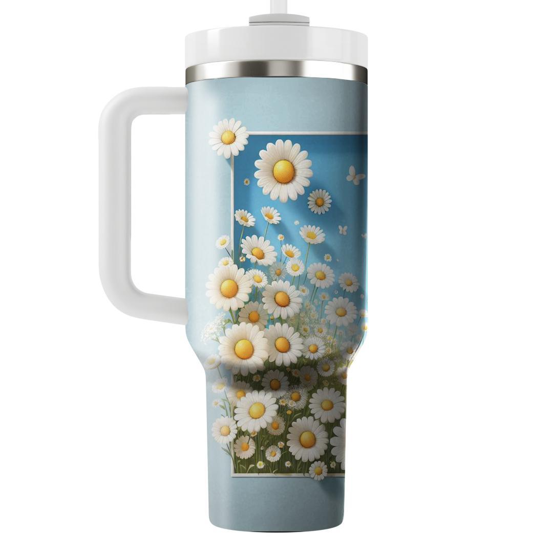 Sunlit Daisy Meadow  Tumbler Cups