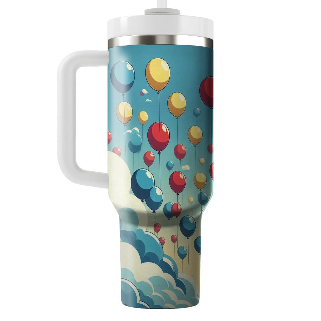Retro Fun With Balloons  Custom Tumblers