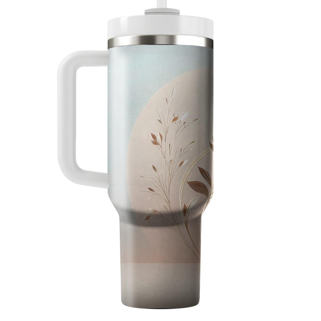 Charming Floral Silhouette  Unique Tumblers