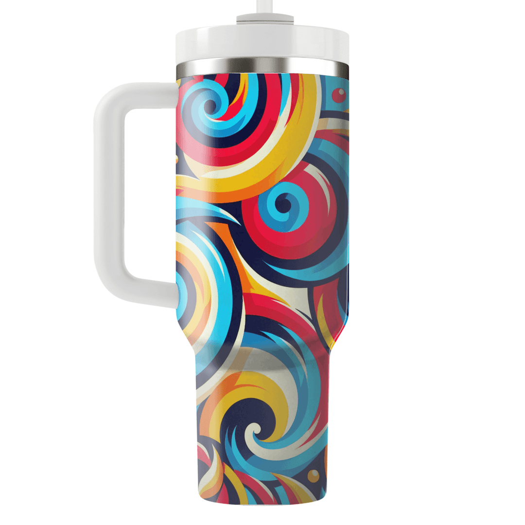 Vibrant Spiral Swirls Custom Tumblers