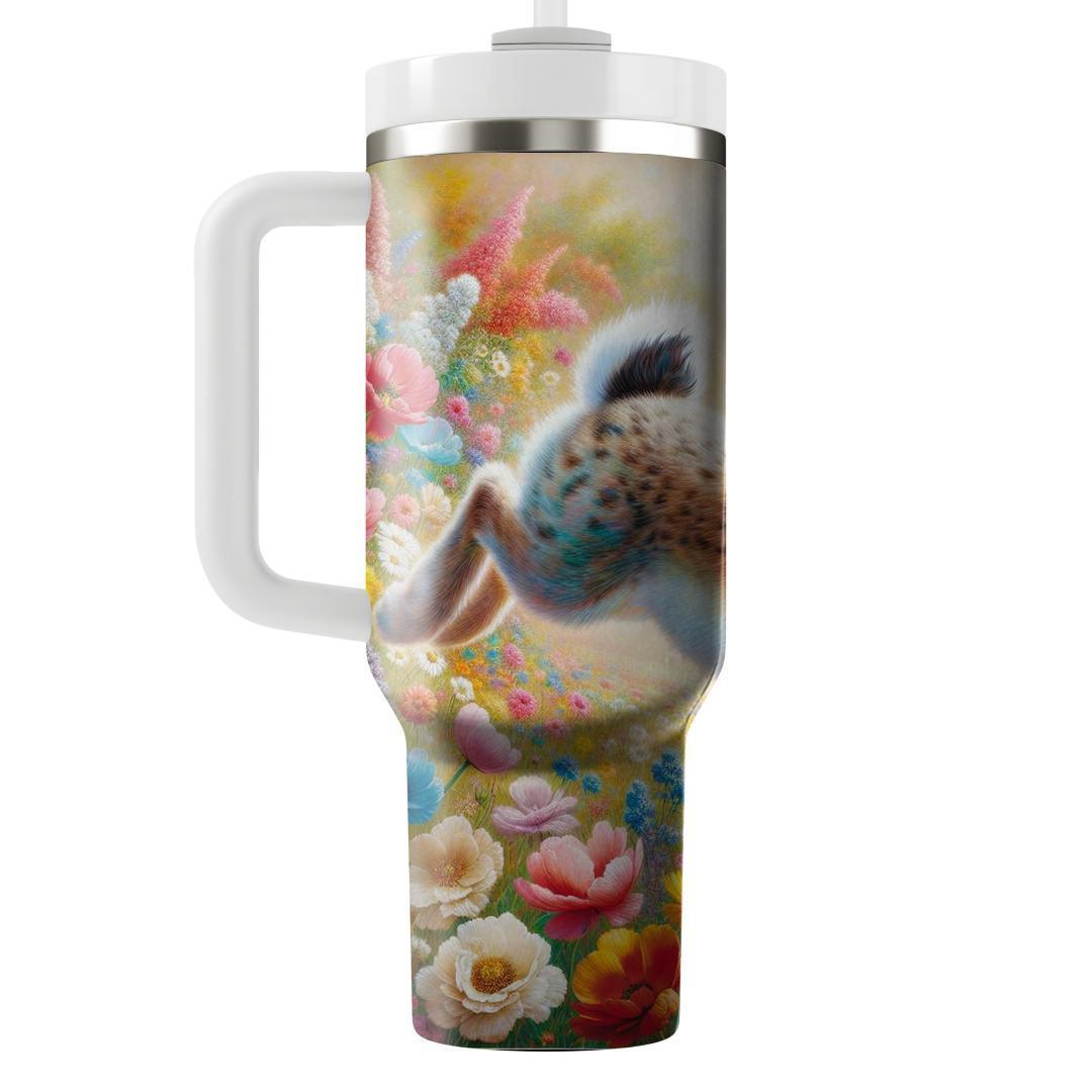 Energetic Rabbit Leap  Tumblers With Lids
