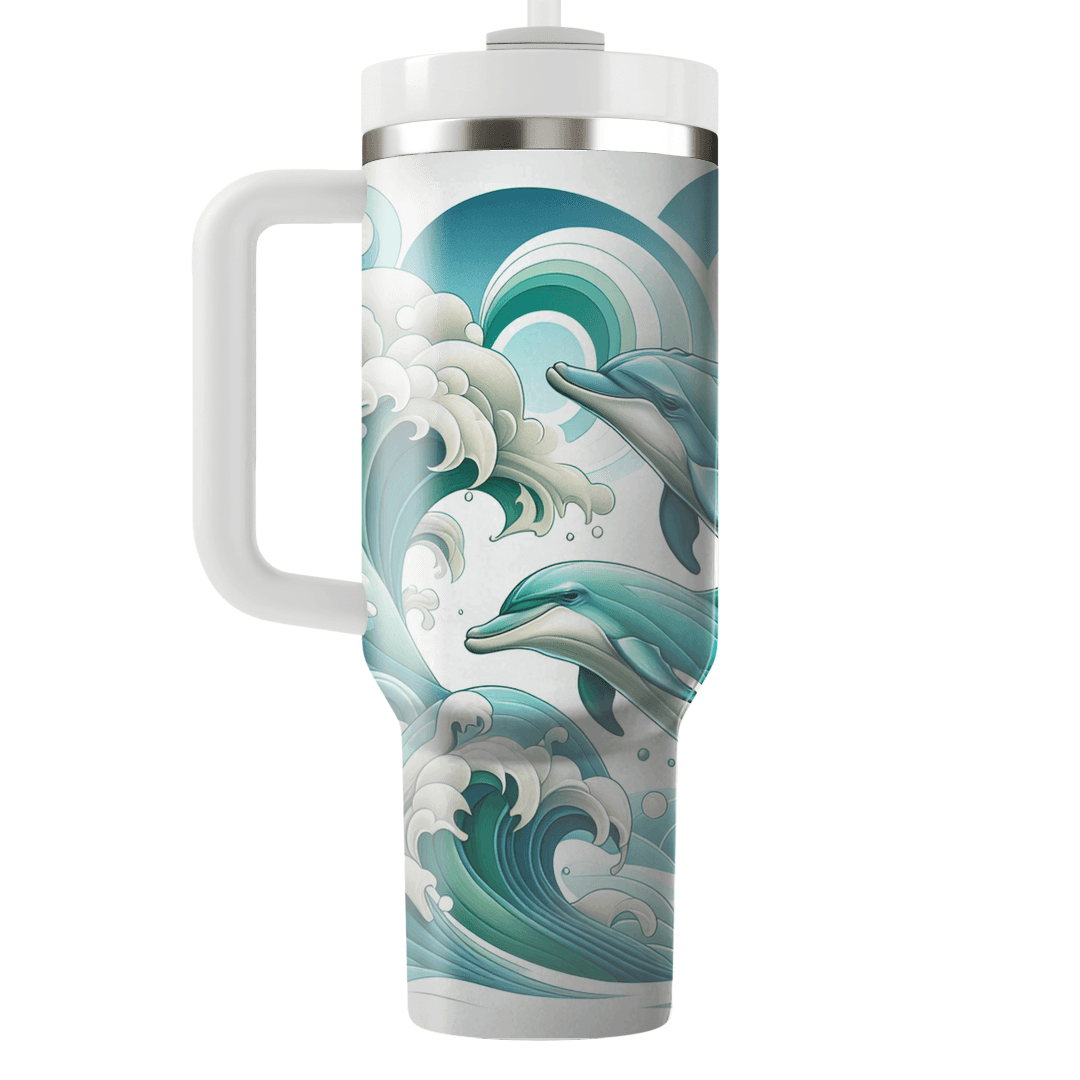 Dreamy Dolphin Dance  Tumblers With Lids