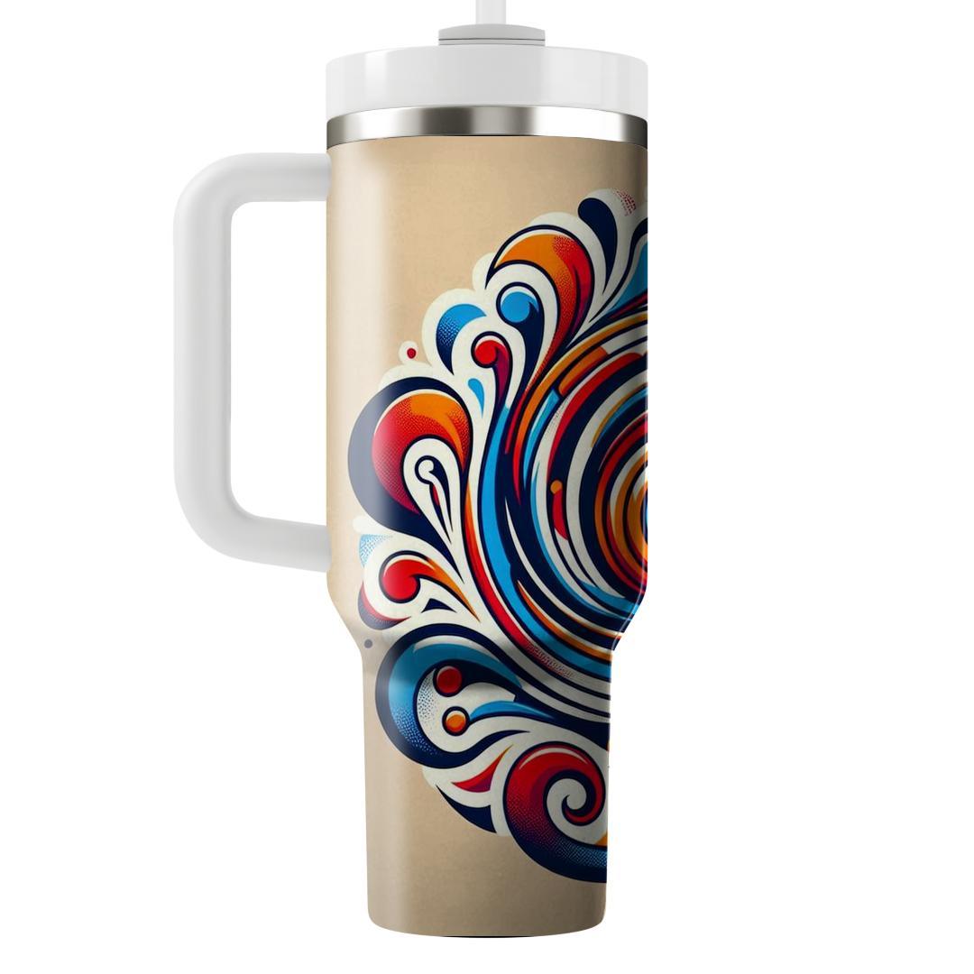 Radiant Color Spiral  Travel Tumblers