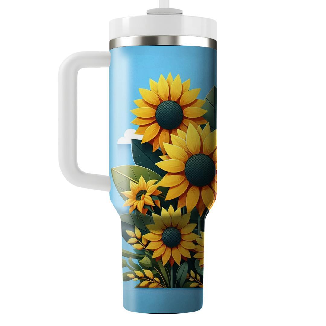 Blossoming Sunflowers  Unique Tumblers