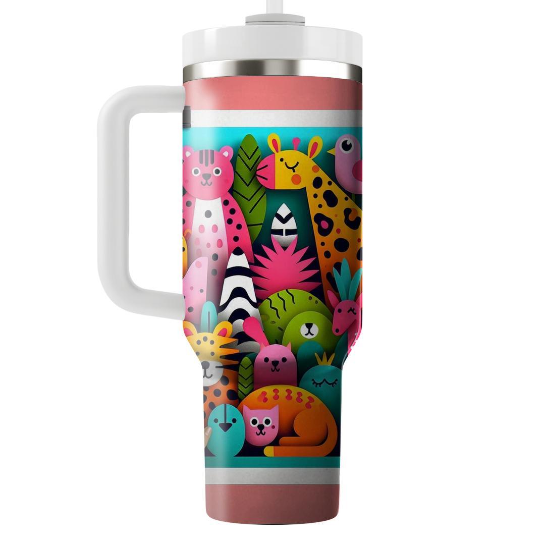 Quirky Animal Print  Travel Tumblers