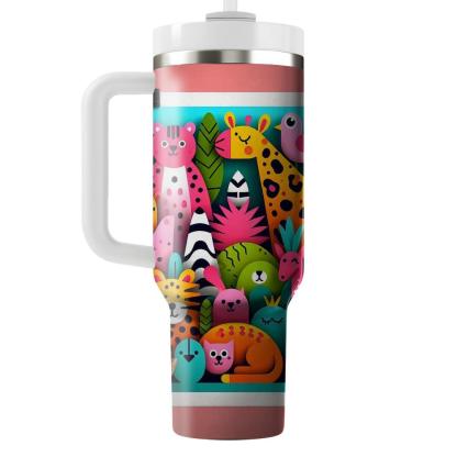 Quirky Animal Print  Travel Tumblers