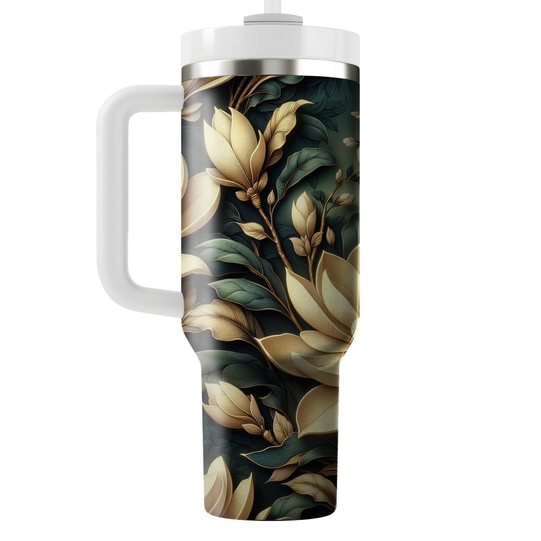 Golden Magnolia Splendor  Tumbler Cups
