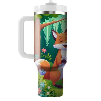 Whimsical Fox & Friends  Tumblers With Lids