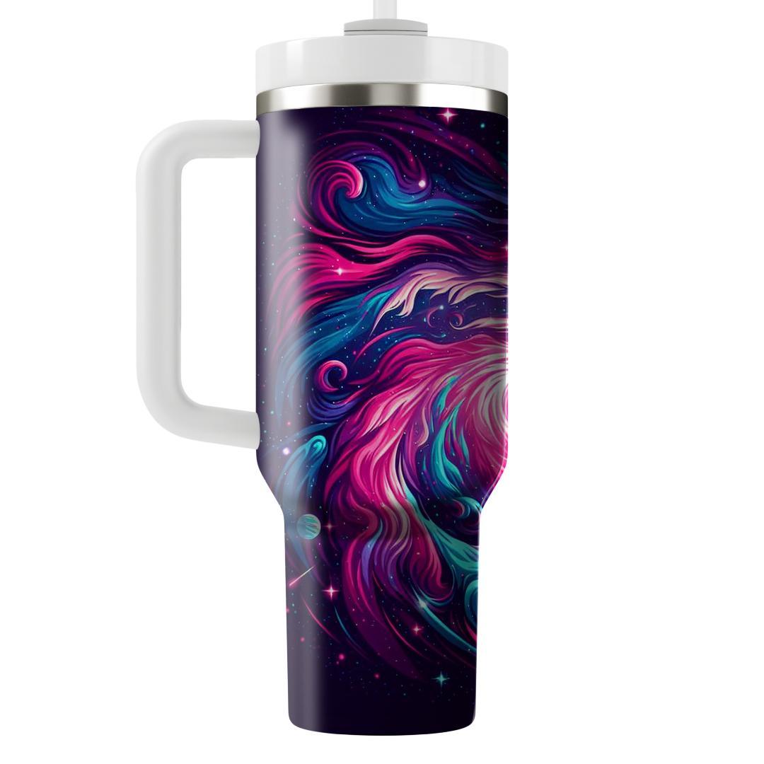 Cosmic Neon Tides  Personalized Tumblers