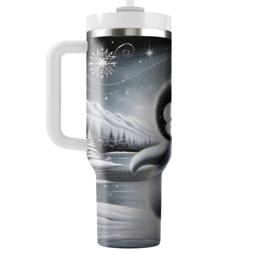 Cute Baby Penguin Adventure  Travel Tumblers