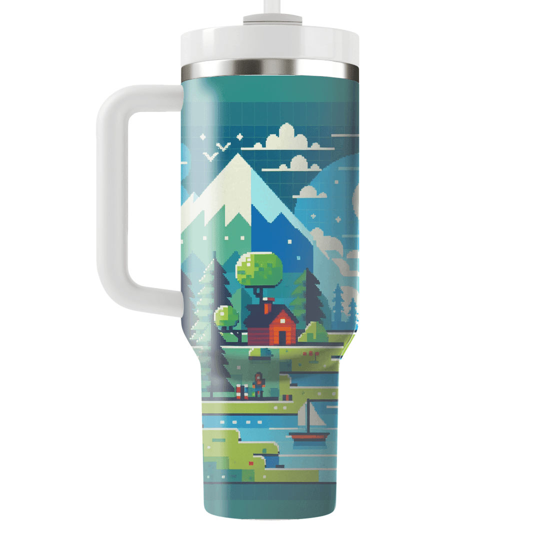 Pixel Paradise Travel Tumblers