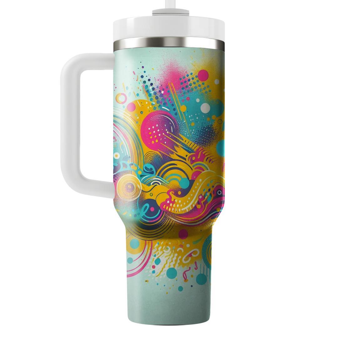 Funky Color Splash  Personalized Tumblers