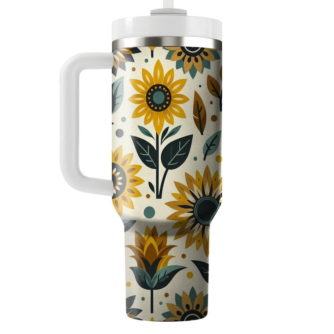 Radiant Sunflower Burst  Insulated Tumblers