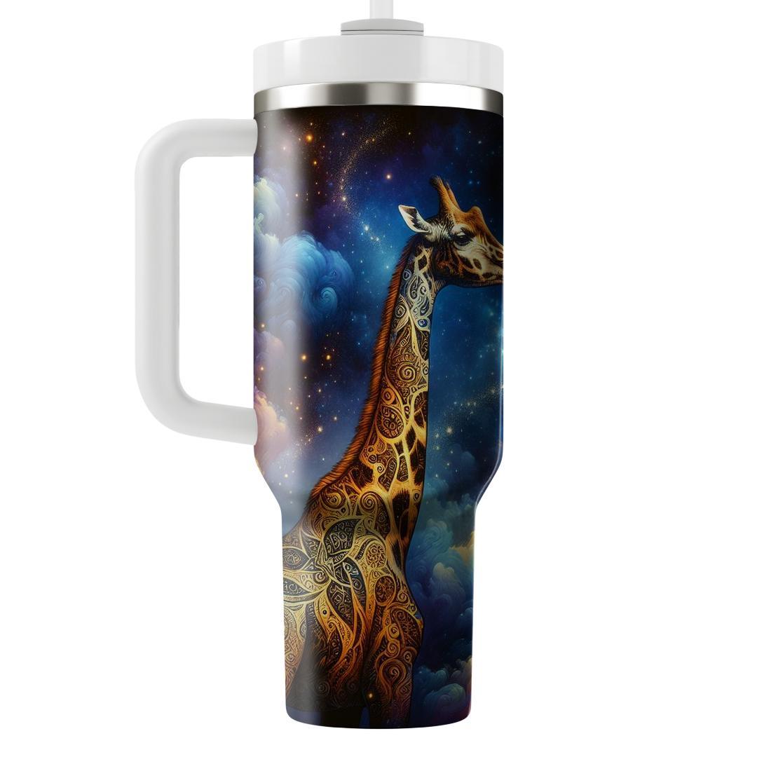 Magical Giraffe Starry Night  Personalized Tumblers