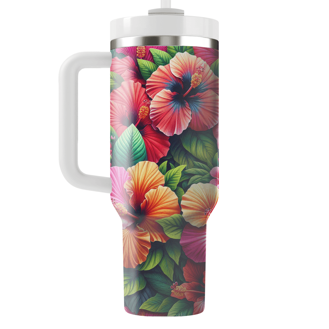 Tropical Hibiscus Harmony  Custom Tumblers
