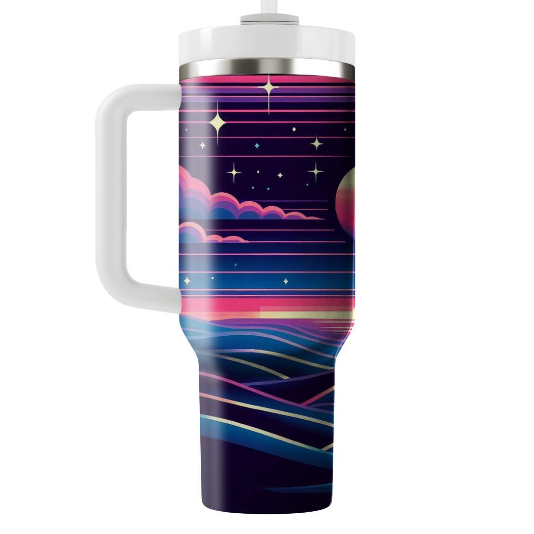 Synthwave Landscape  Personalized Tumblers