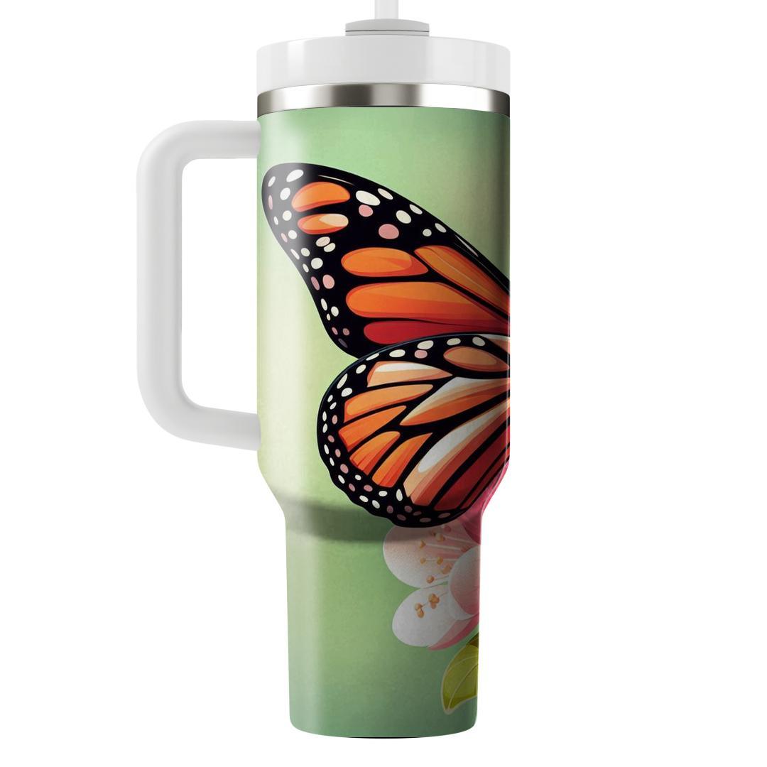 Monarch Butterfly Blossom  Travel Tumblers